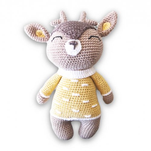 Geyik Gemma Organik Amigurumi Oyuncak
